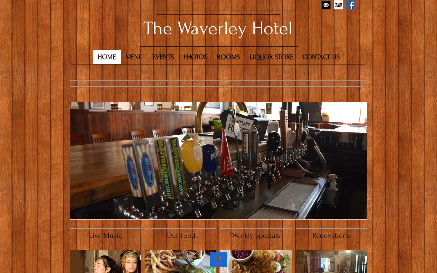 The current homepage